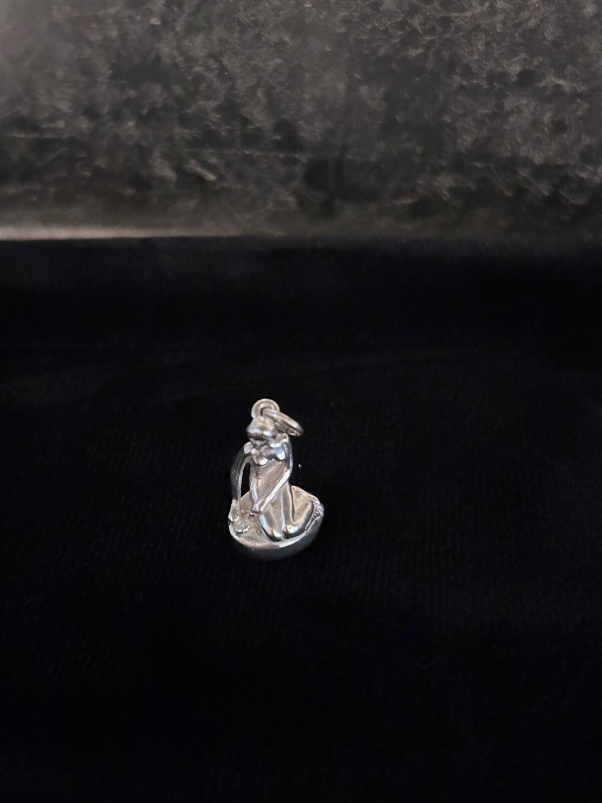 DANISH B. Munksgaard LITTLE MERMAID Statue Charm Sterling Silver Signed DM
