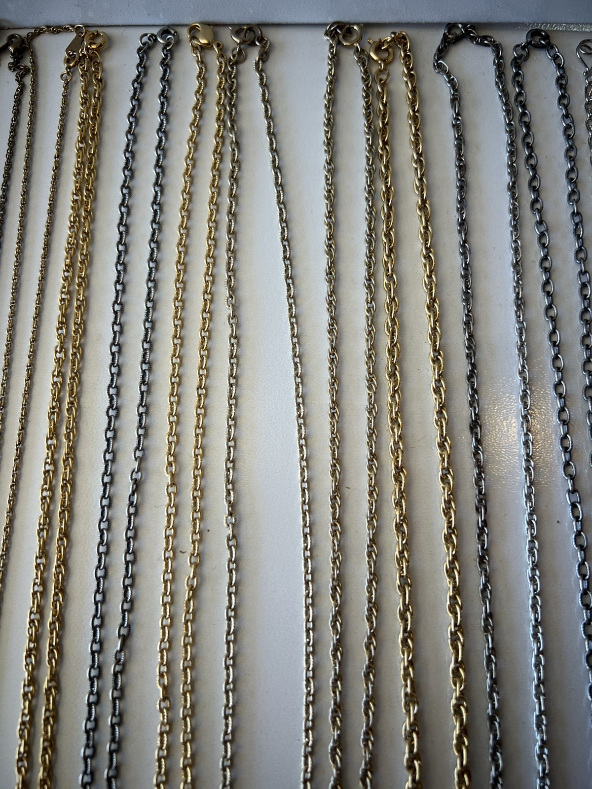 Lot of 20 Vintage and Modern Costume Jewelry Chains