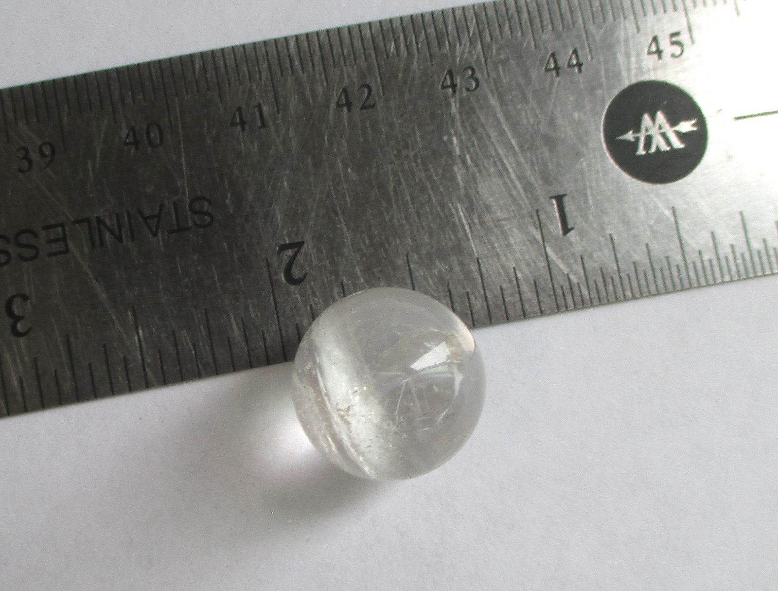 STERLING SILVER QUARTZ CRYSTAL ORB LOCKET PENDANT POOLS OF LIGHT STYLE