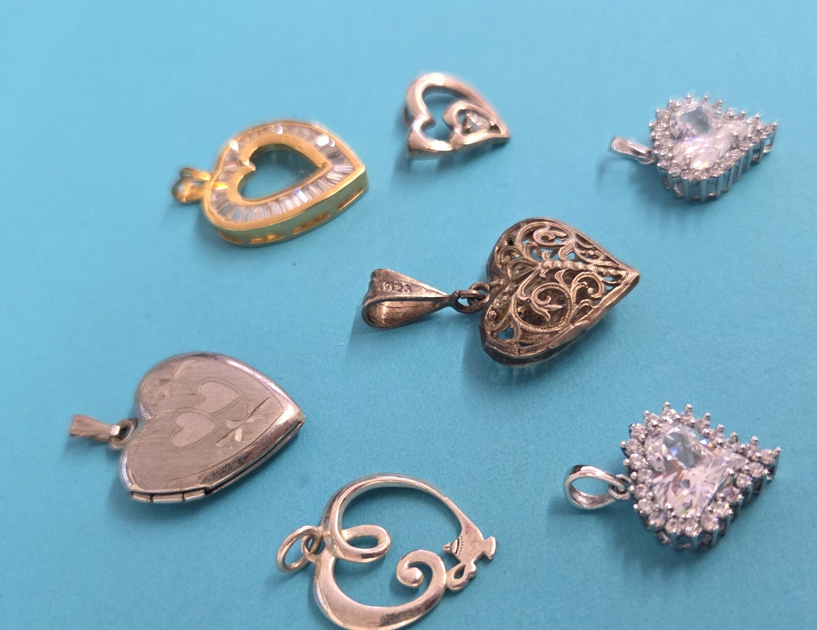 Sterling Silver Heart Shape Design Variety Fashion Charms / Pendants / Locket