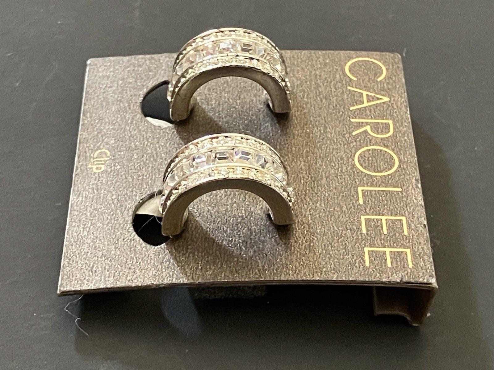 Pair Of Vintage Carolee Clip-on Earrings, Unused