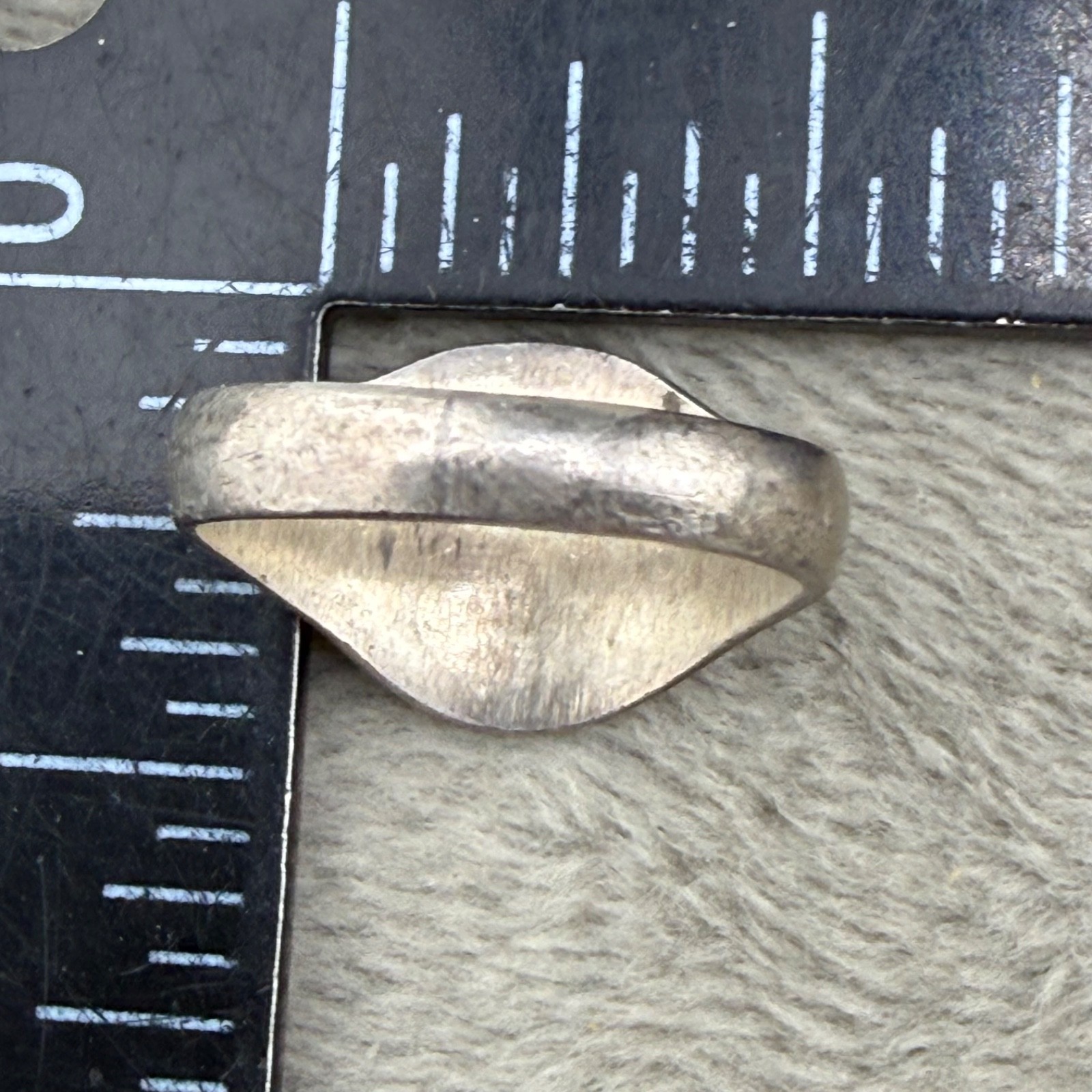 Vintage Signet Ring Sailing Silver Tone Ship Ocean Size 3 Untested
