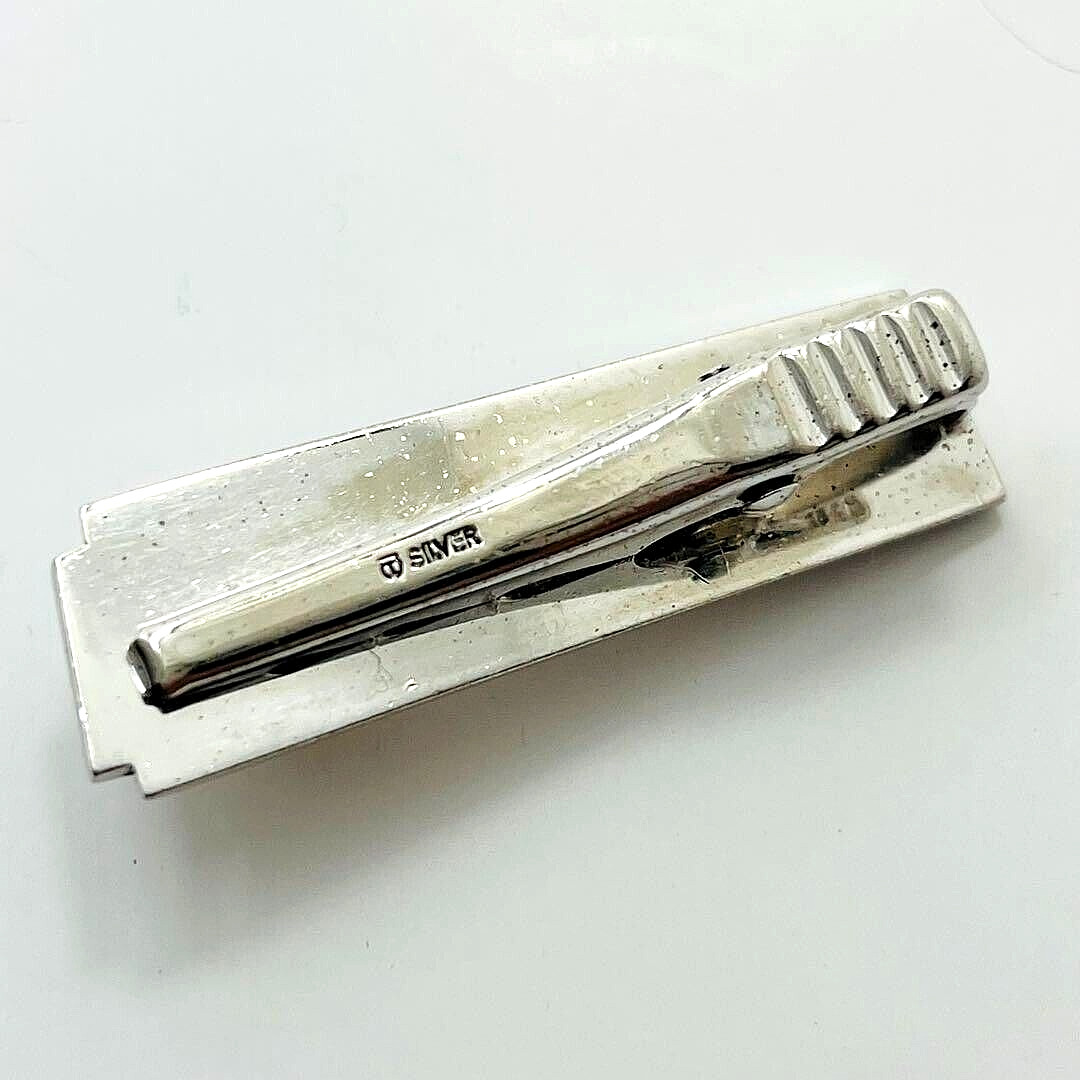 OLD TASAKI JAPAN Akoya 6.4mm Pearl Silver Tie Bar Clip Super Rare OOP