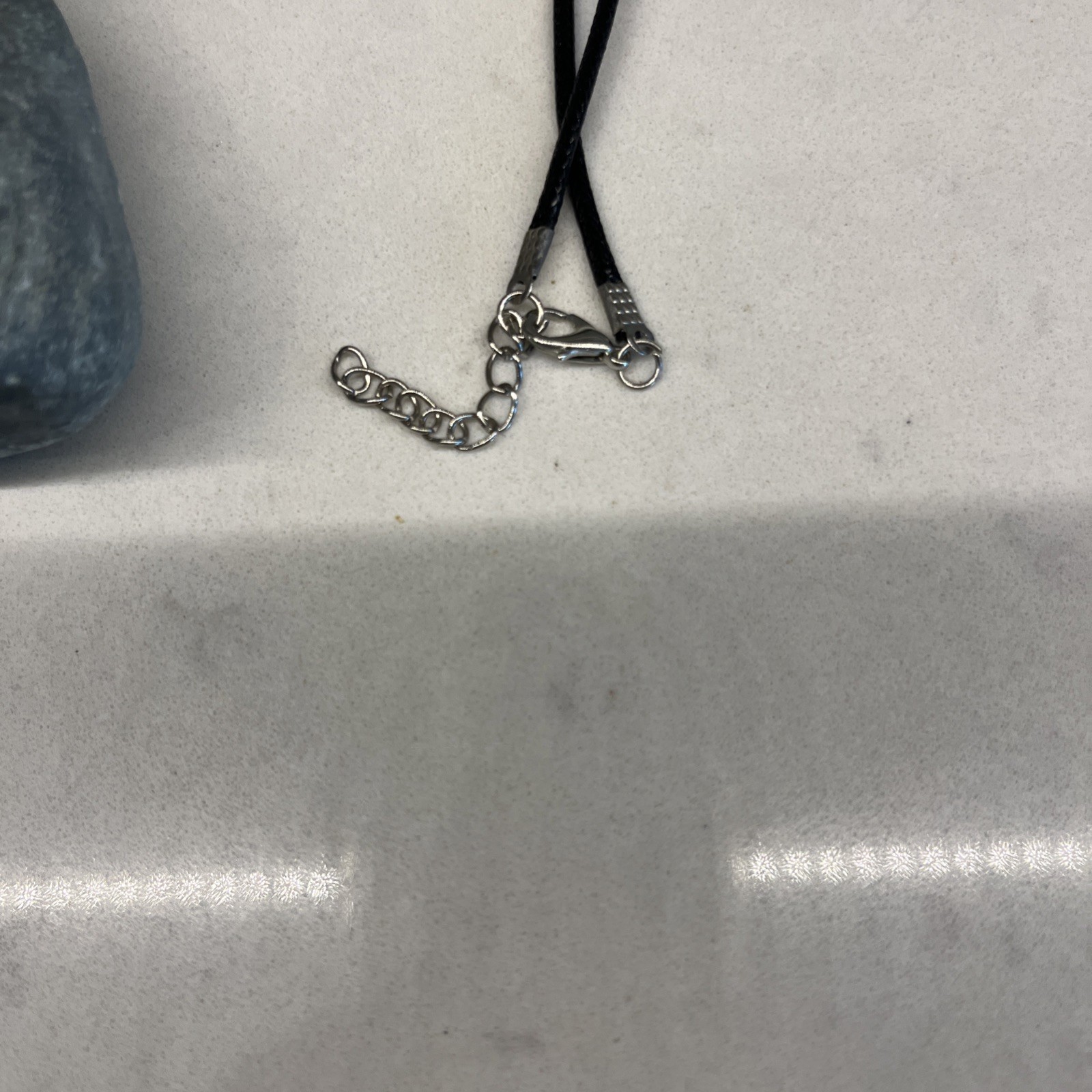 Vintage 1996 Phister Enamel Rabbit Necklace Pendant Rhinestone Eyes. J-1