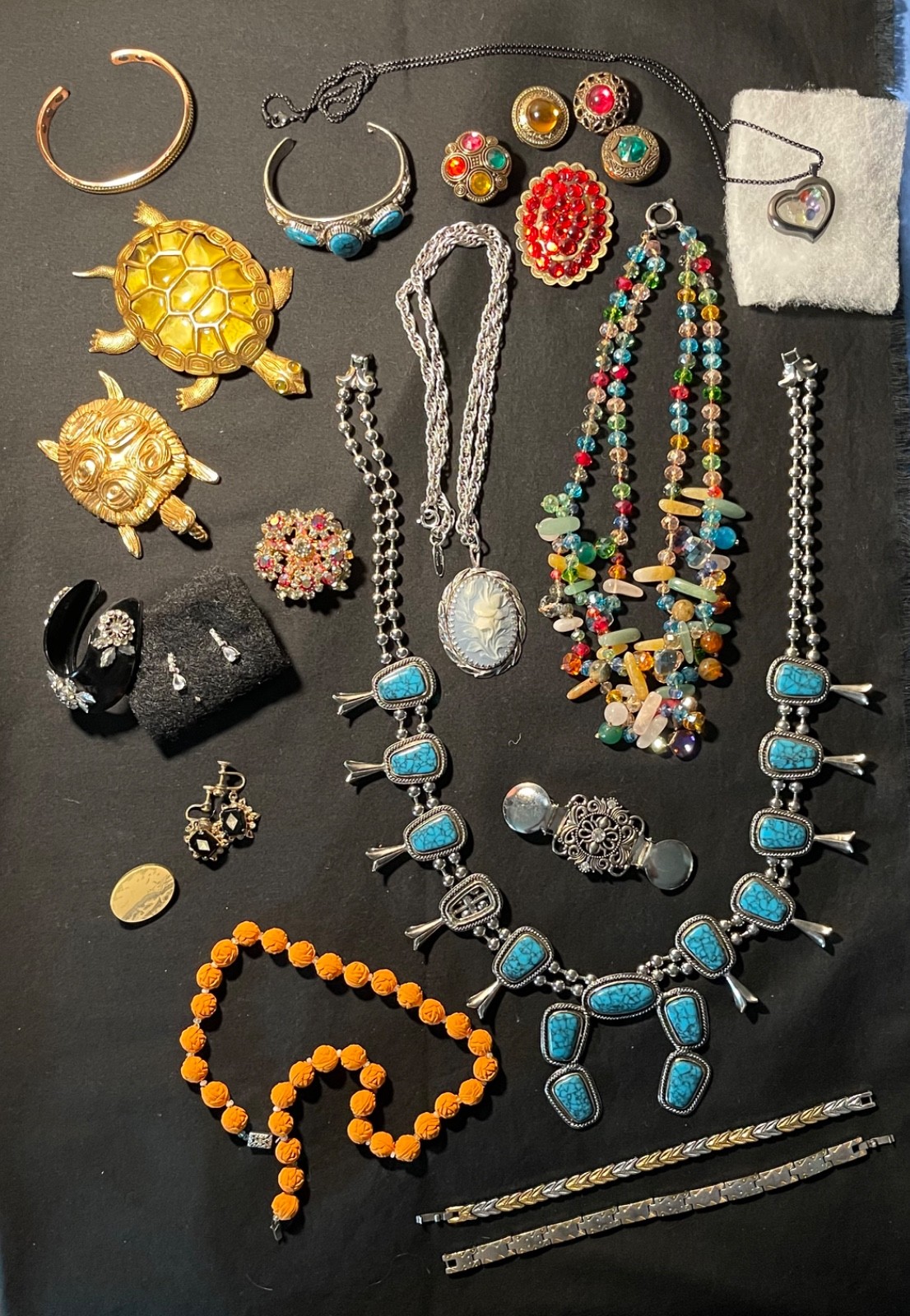 Vintage Jewelry 18 Pieces/Set – Squash Blossom, Erwin Pearl +