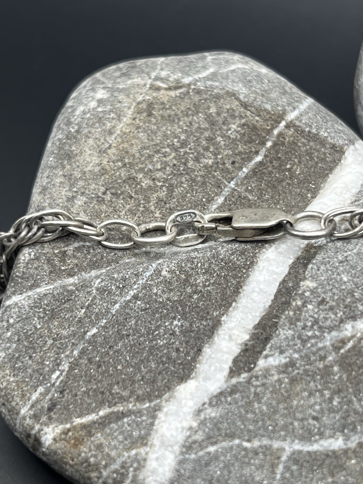 Vintage USSR 925 Silver Rolo Chain Size 21 In Weight 12 g.