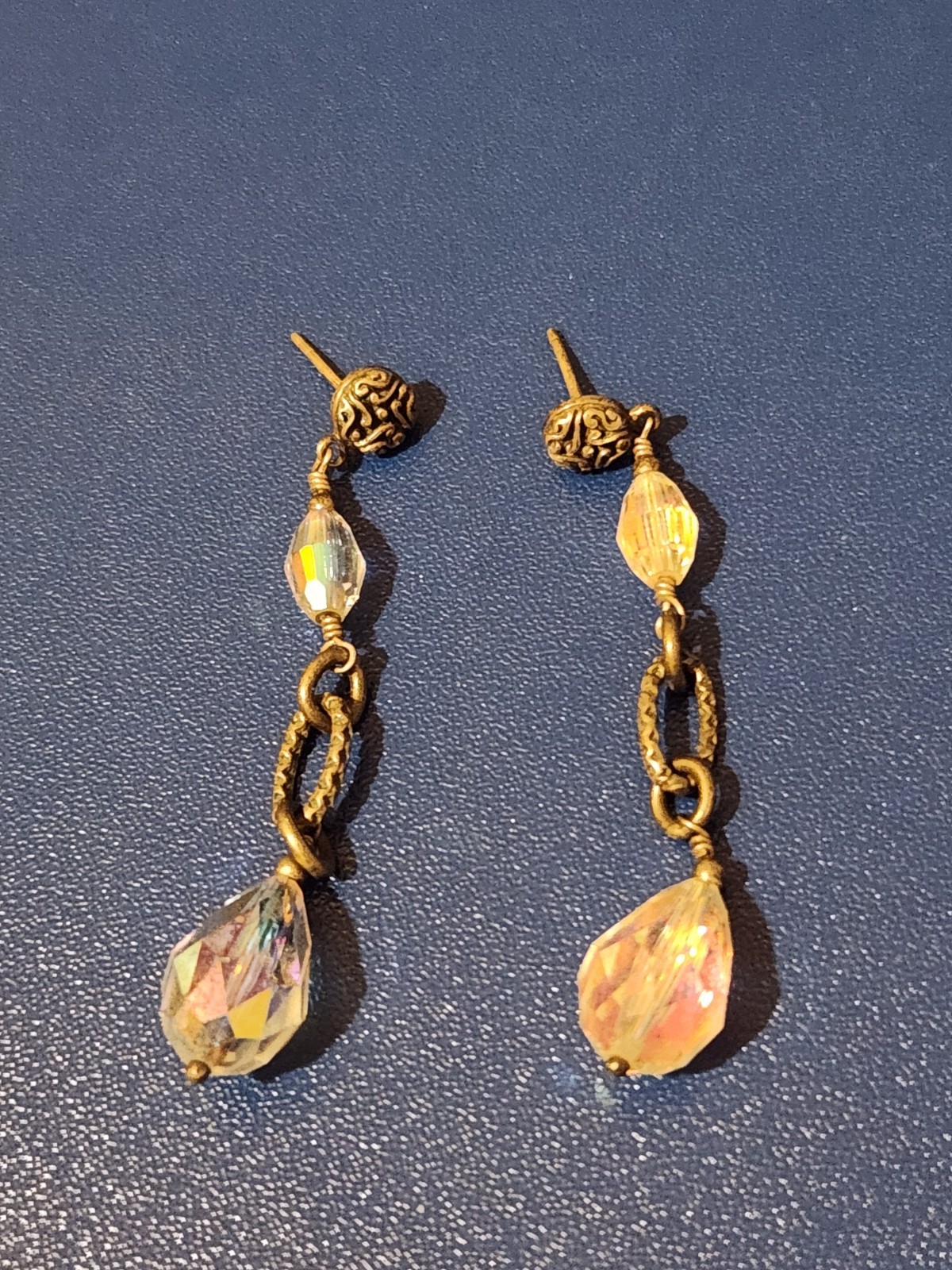 Sterling Silver Clear Stone Dangle Earrings