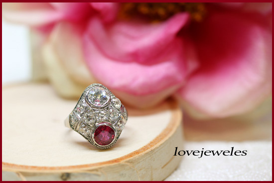 Art Deco Vintage 2.50CT Round Cut Lab-Created 2-Stone Ring 14K White Gold Over