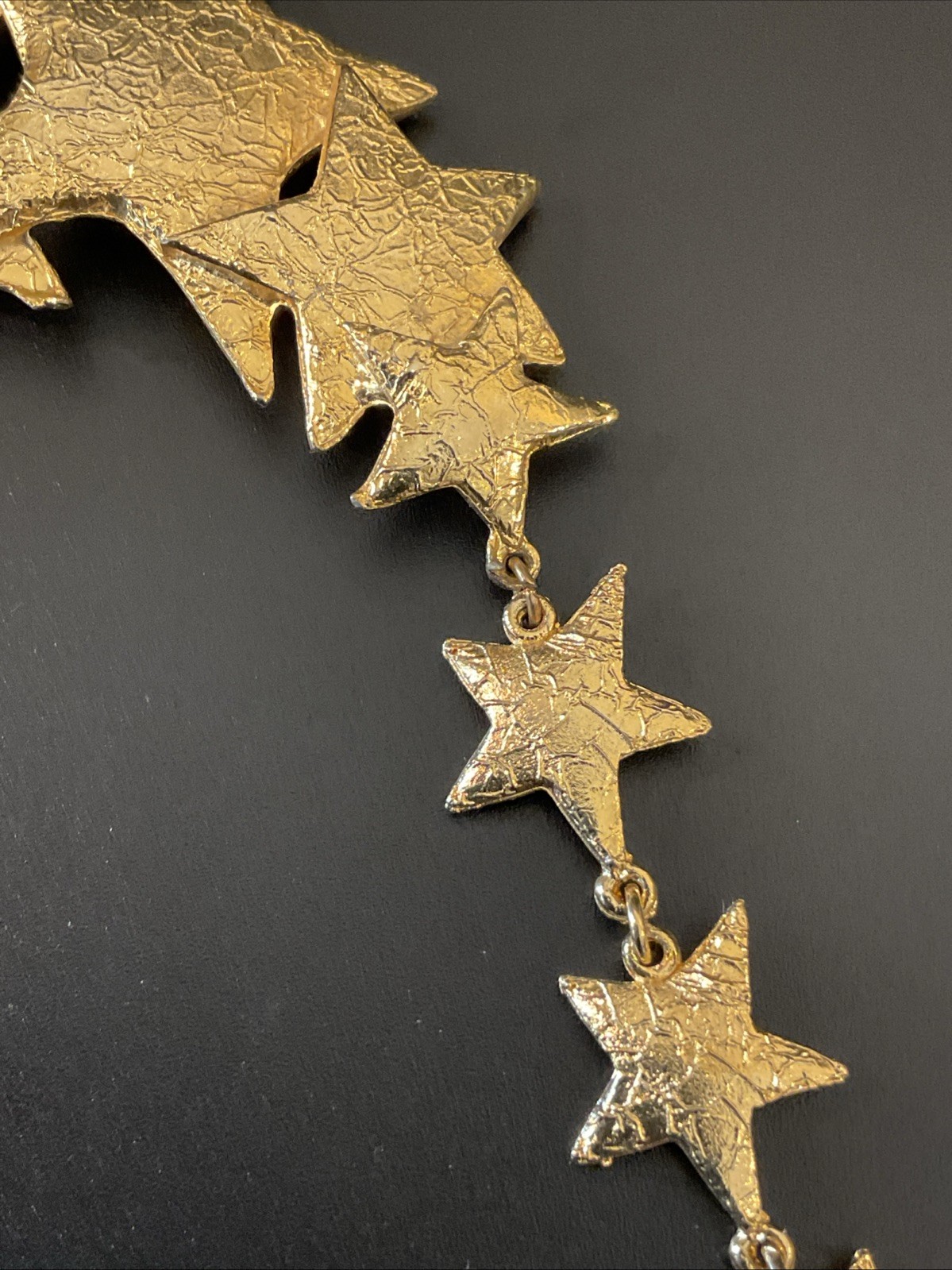 Vintage Designer Signed Ultra Craft Gold Tone Shooting Star Dangle Brooch Pin
