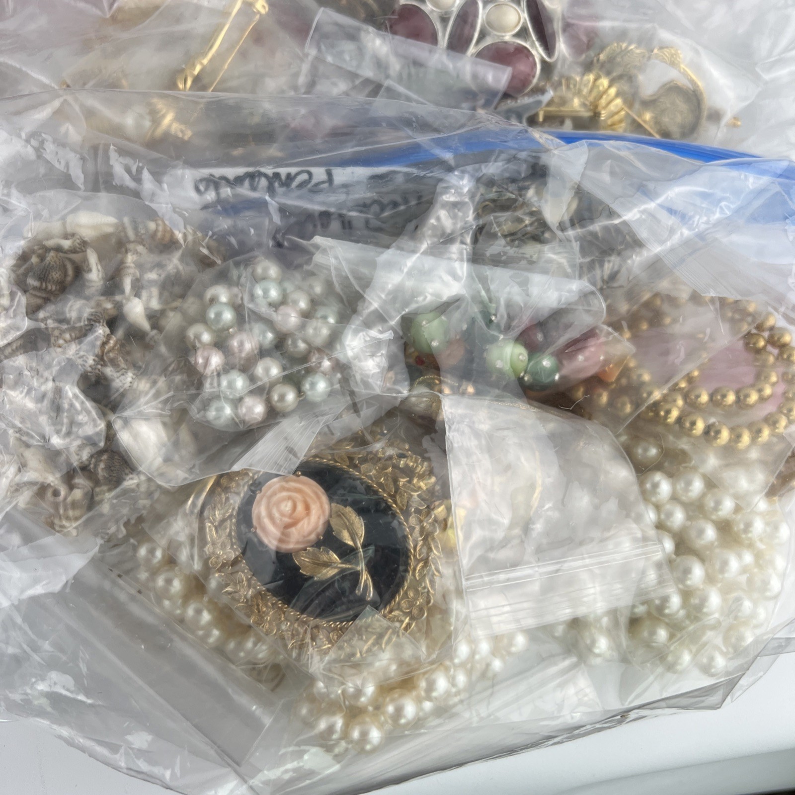 9lbs+ Lot of Vintage to Now Wearable Mixed Costume Jewelry Box Bulk Resale