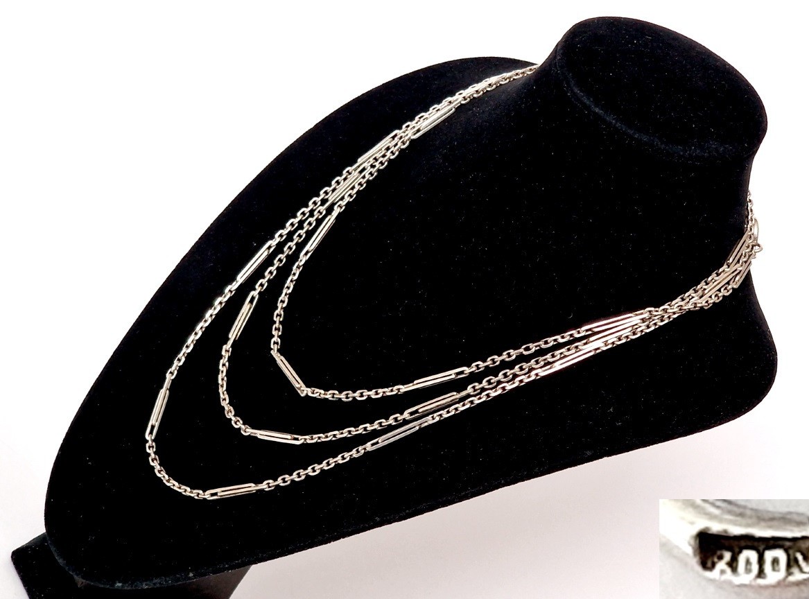Long Necklace Chain Pendant Watch Chain 800 Silver Z524