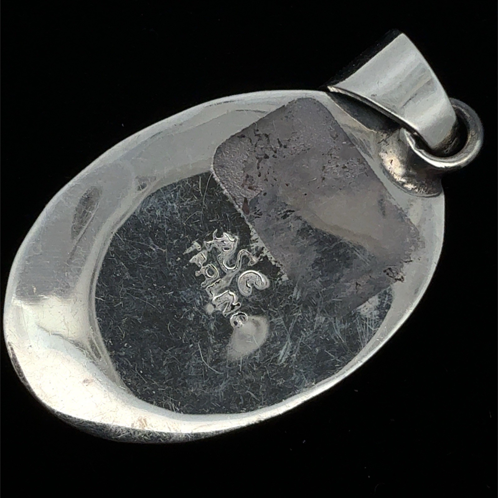Vintage ASC 925 Sterling Silver Lapis Lazuli Channel Inlay Pendant, 6.3g, Qty. 2