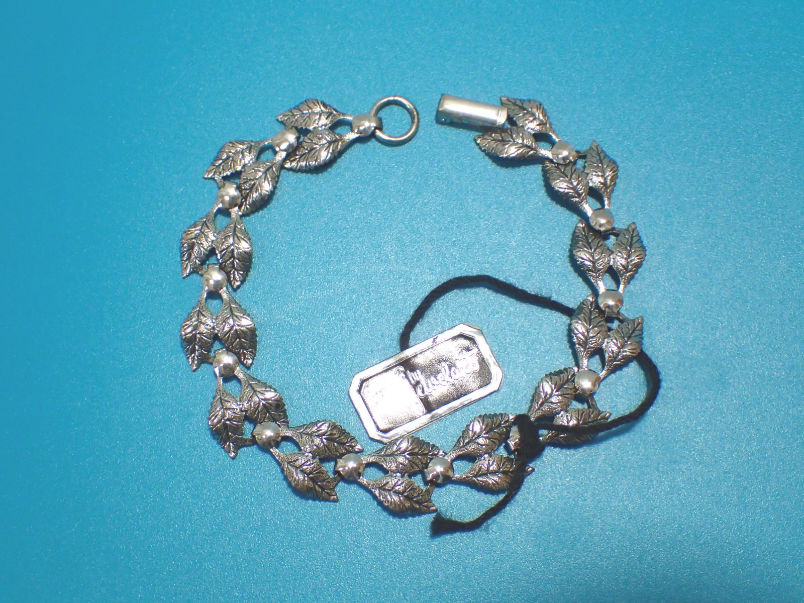 Vintage Sterling Silver Leaves Necklace, Bracelet and Earrings by Jewelart