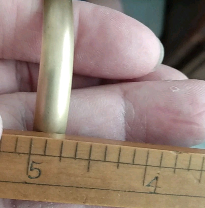 Antique Gold Filled Frosted Finish Hinged Bangle Bracelet With Initials 14.7 Gr