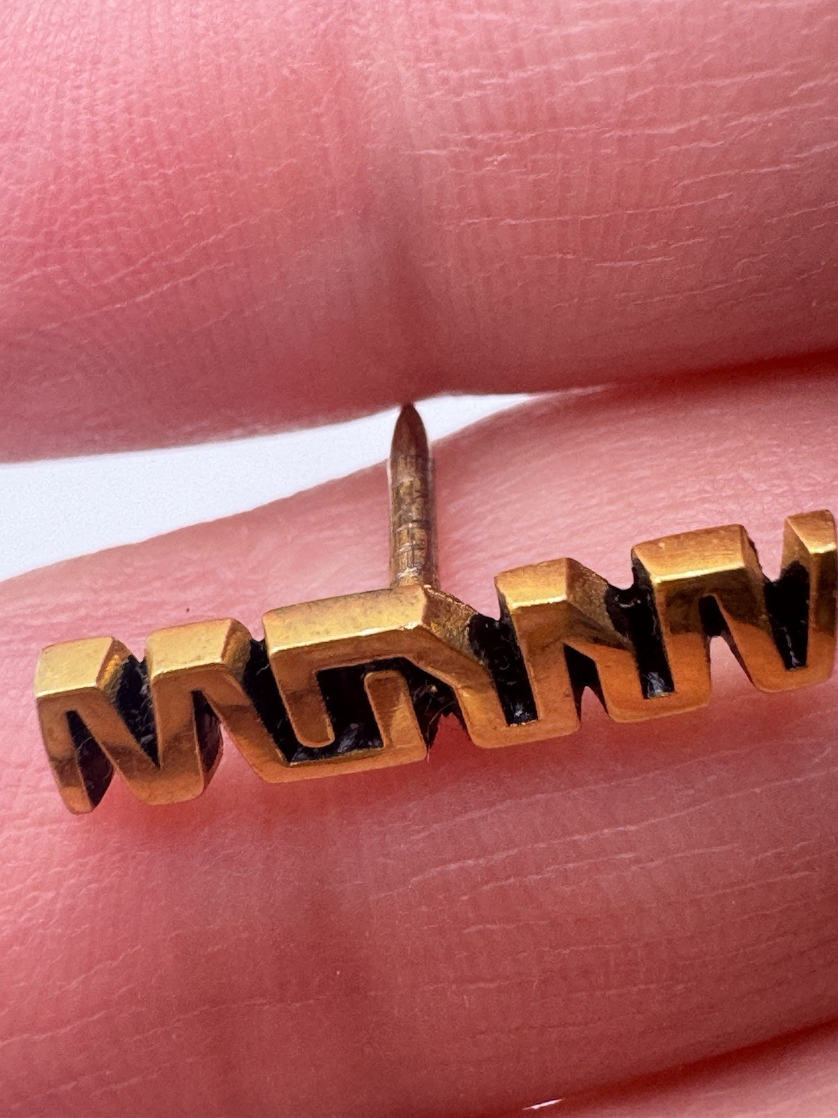 Unknown Vintage 14k Gold Lapel Pin 📌 Stamped Interesting 0.94gr Marked