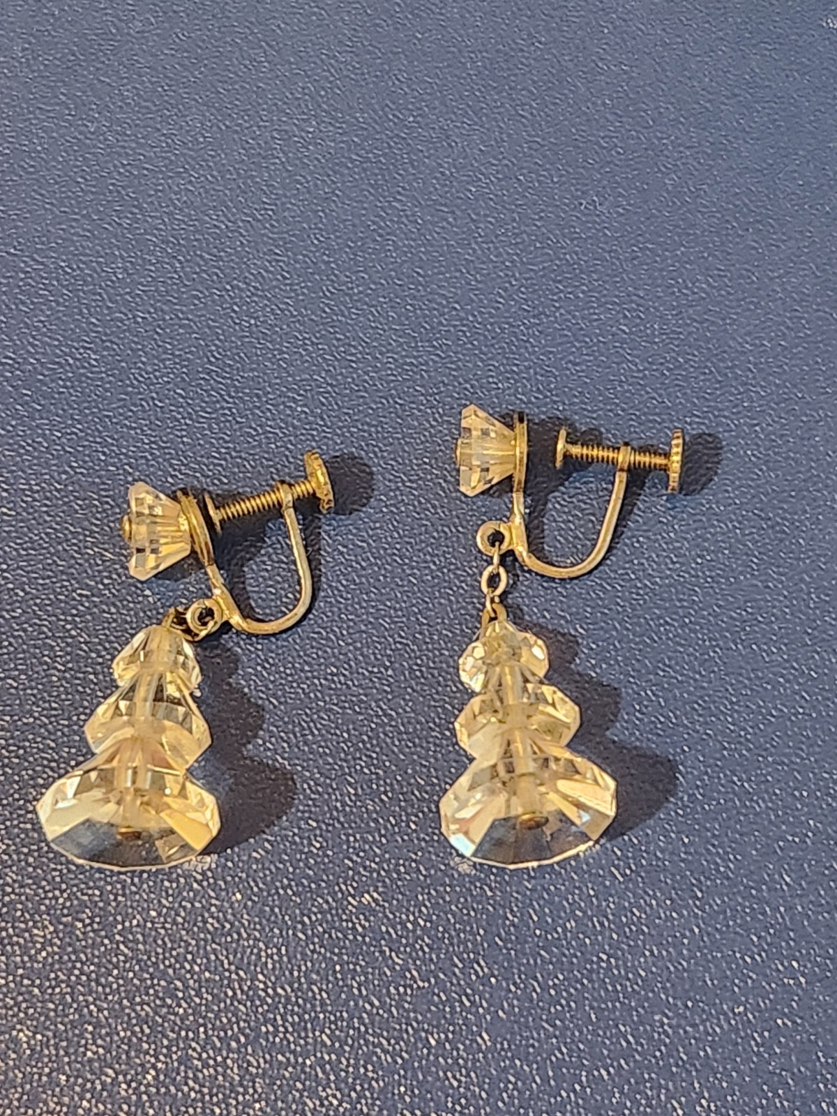 Sterling Silver White Bead Screw Back Earrings