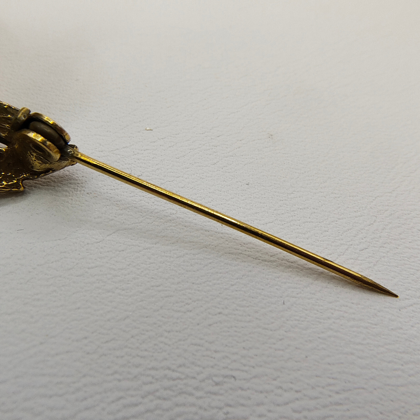 Vintage Blush Pink Rose Brooch Pin Resin Gold Tone Floral Flower Romantic