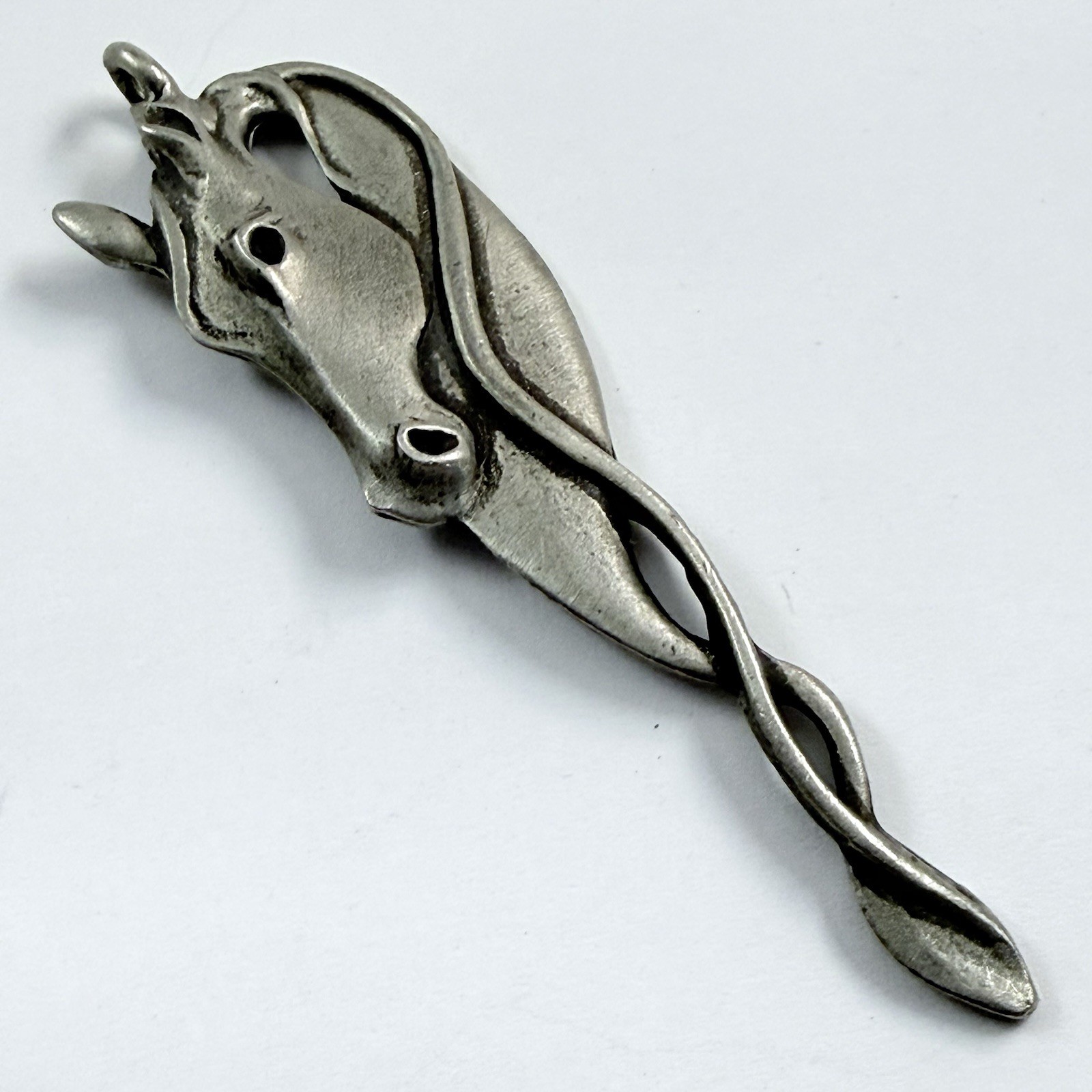Vintage Pewter Unicorn Pendant Signed GRIFF Made in United Kingdom