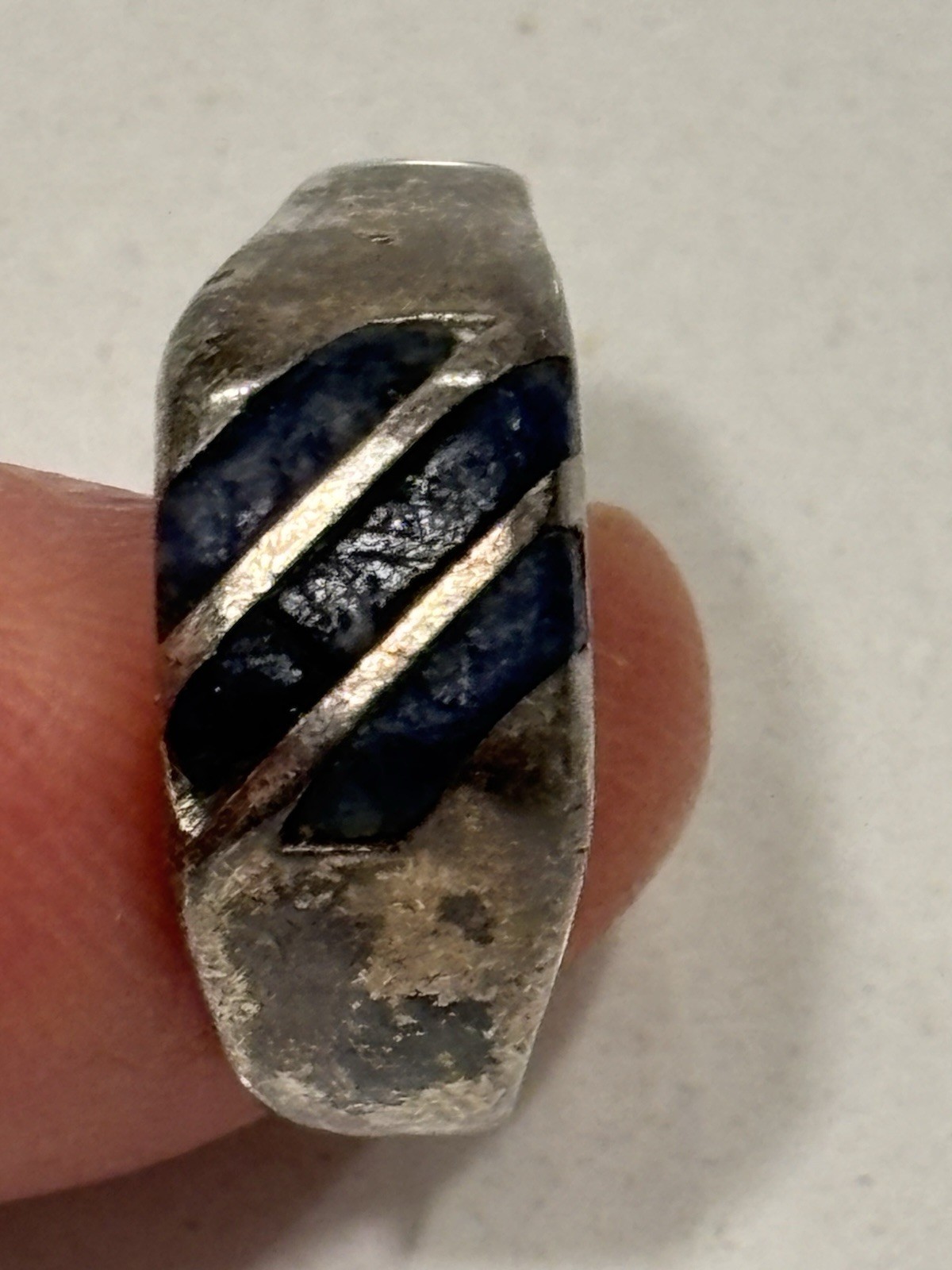 VTG Sodalite Sterling Silver 0.925 Men’s pinky