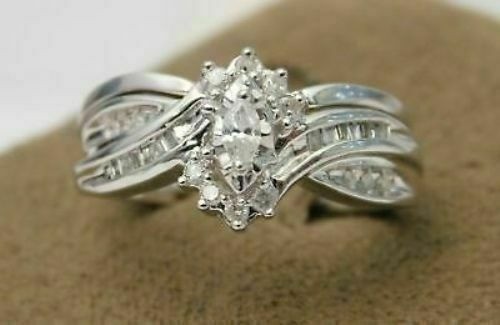 Art Deco 1.20 Ct White Diamond Antique Vintage Wedding Ring 925 Sterling Silver