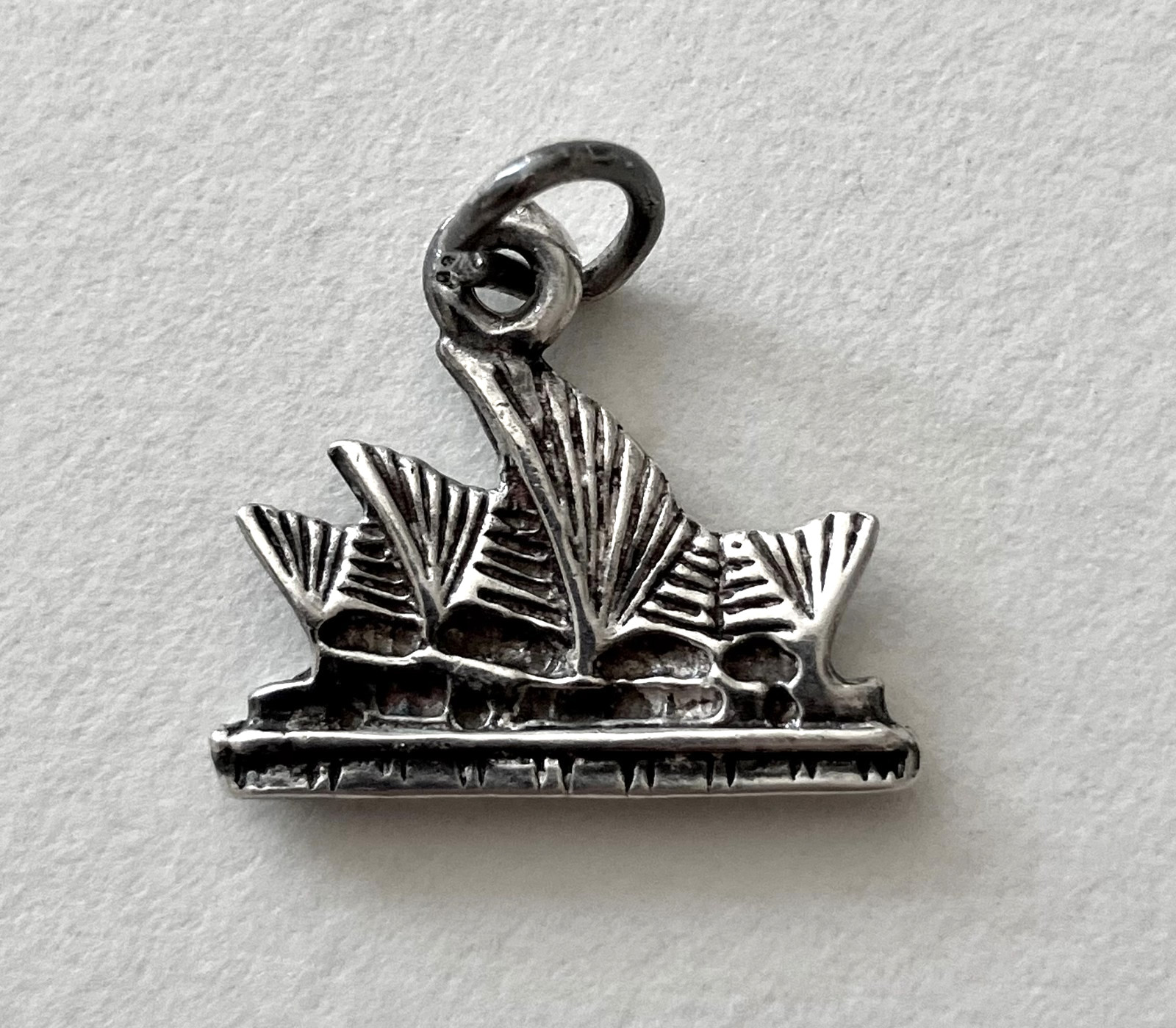 Vintage sterling silver charm, opera house Australia