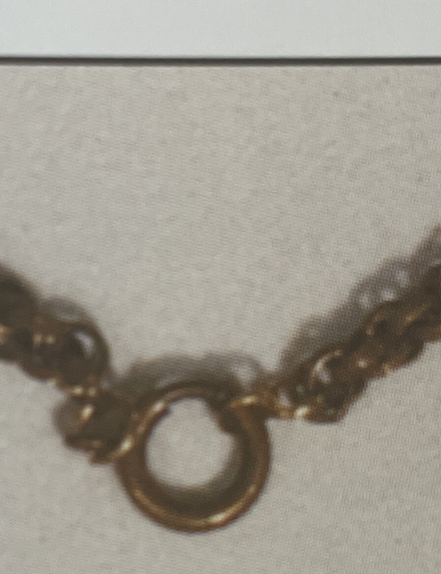 Miriam Haskell 60” Gold Tone 6.4mm Metal Bead Flapper Necklace Signature Clasp