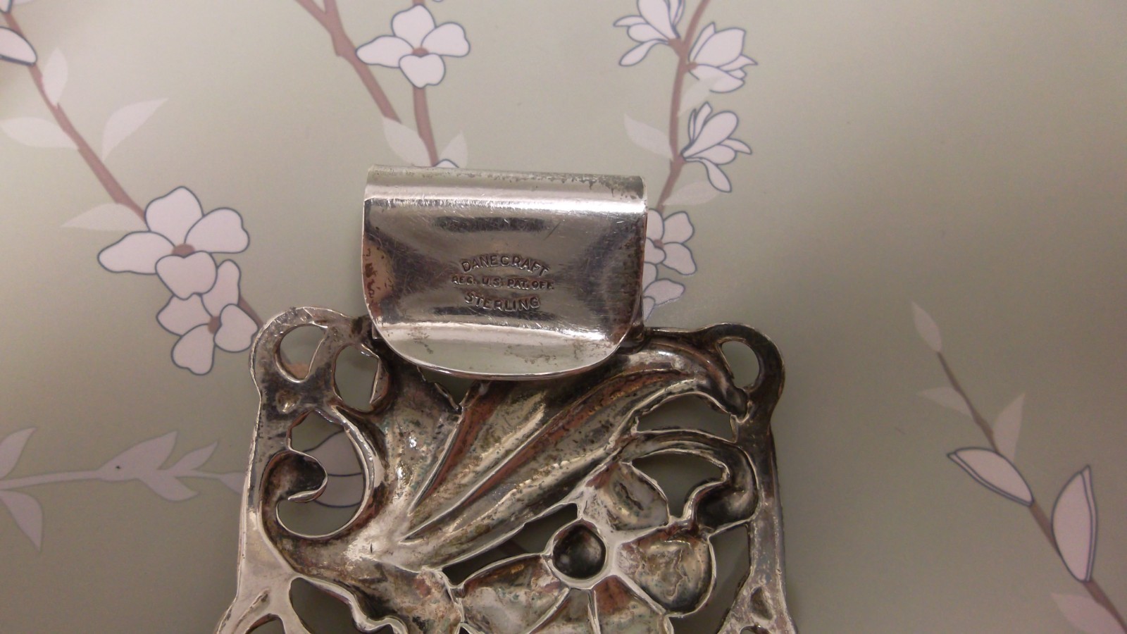 VINTAGE Danecraft Sterling Flower Scroll Wide Link Bracelet 7″ * 61.1 g STUNNING
