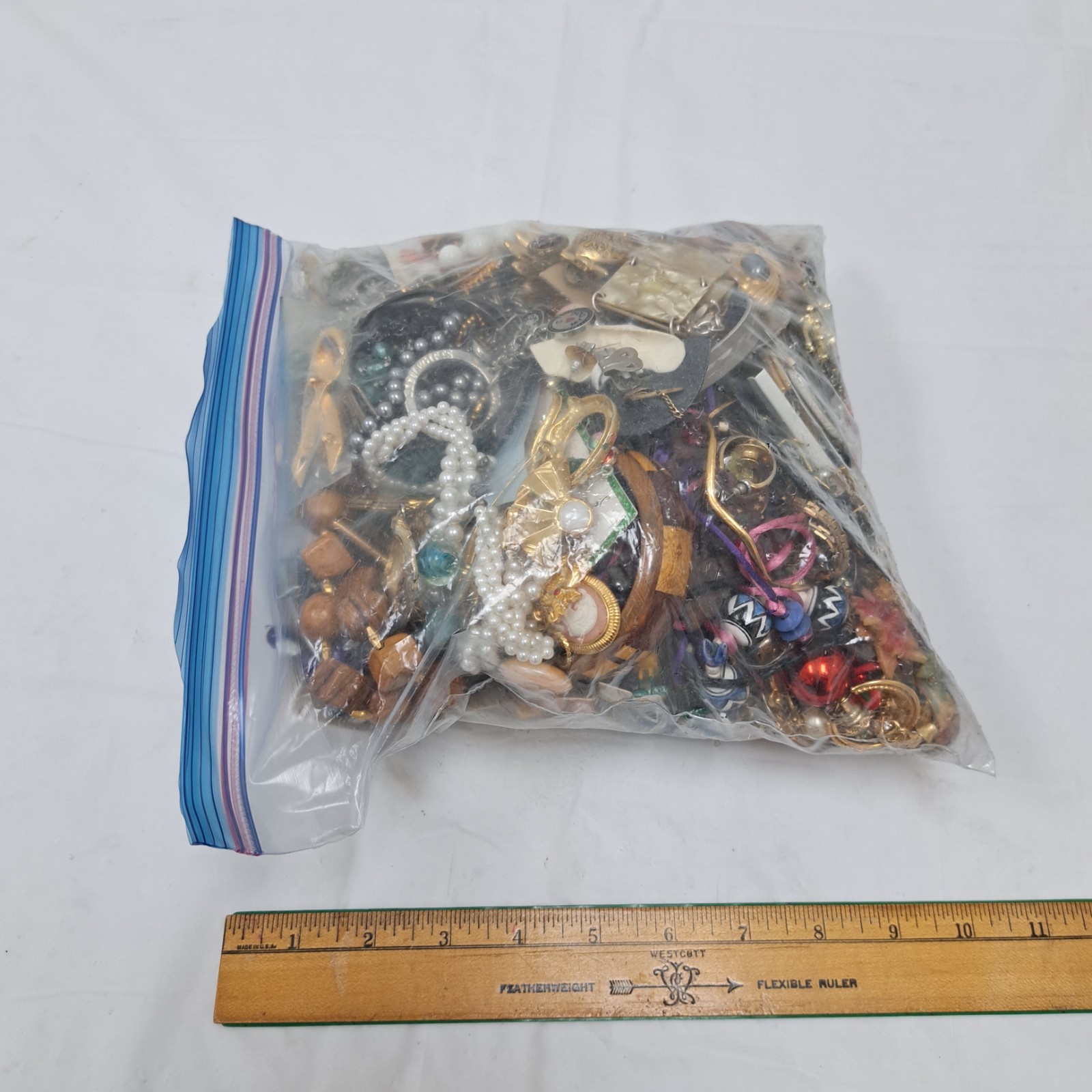 Bag Old Unsearched Jewelry Lot Vintage Estate Find Junk Drawer Large