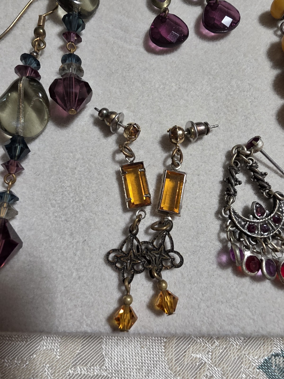 Vintage Hook Dangle Earrings Lot Of 10 Pairs