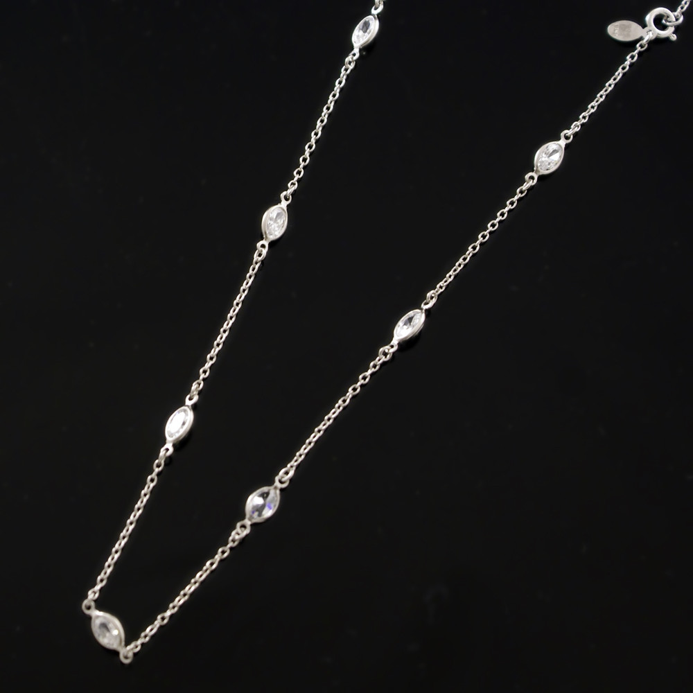 Danish Silver Necklace w/ Zircons – Lund Copenhagen
