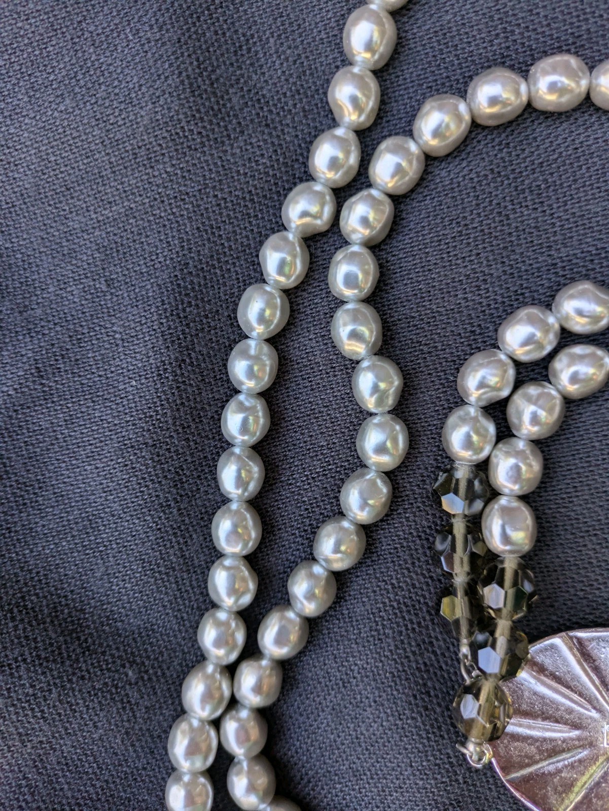 Vintage YSL Yves Saint Laurent Faux Baroque Pearl Necklace & Bracelet Set C46