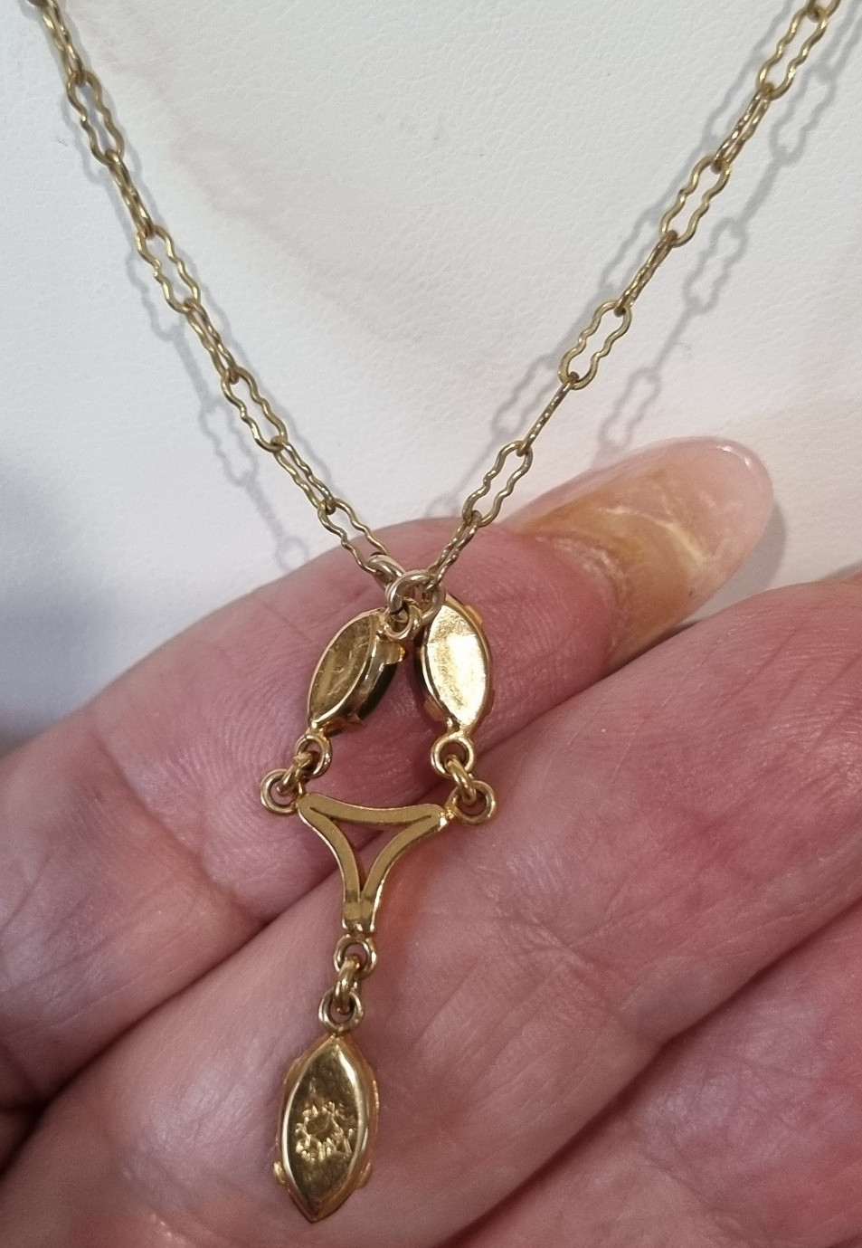 Vintage Rare Collectible c1940s -50s ART 12k gold fill Real Jade Necklace Video