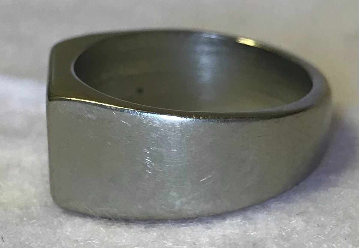 Vintage Silver Tone, Monogrammed “G” Signet Ring, Size 9 #JWL-1273