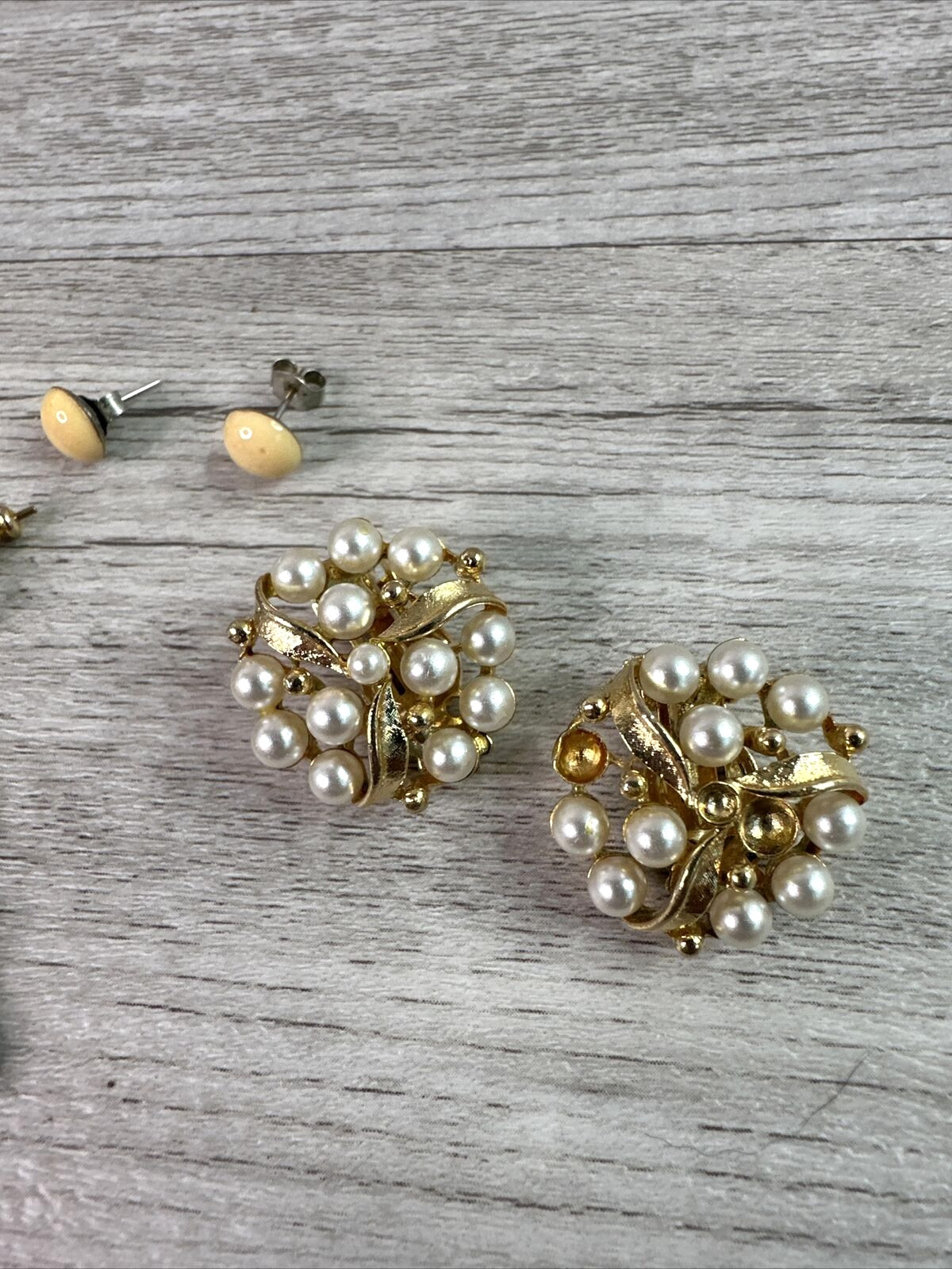 Vintage Lot Of 3 Various Earrings Unbranded & Lisner