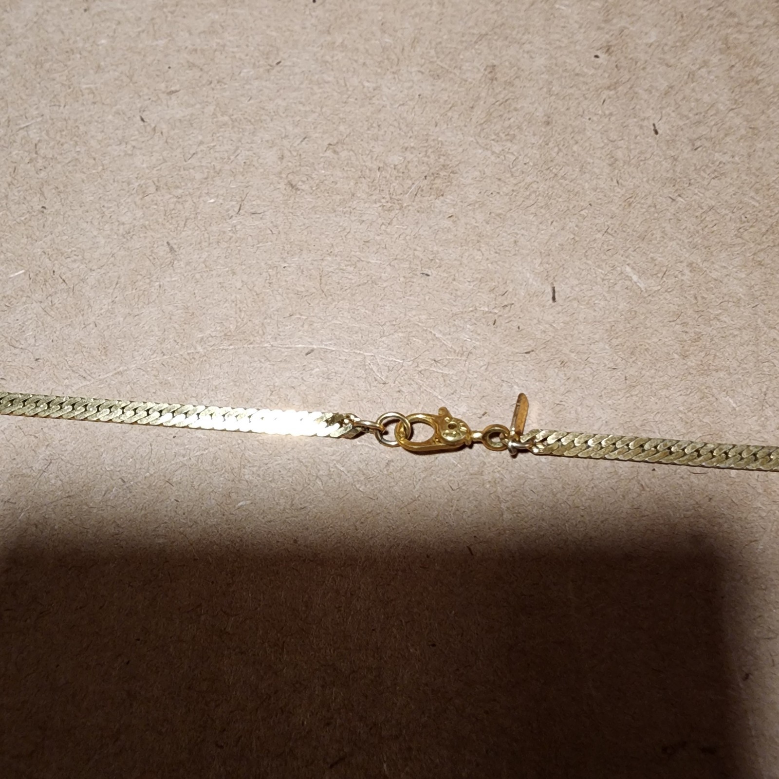 Vintage AVON Gold Tone Necklace Flat Snake Chain 30″ Inches Long Retro Jewelry