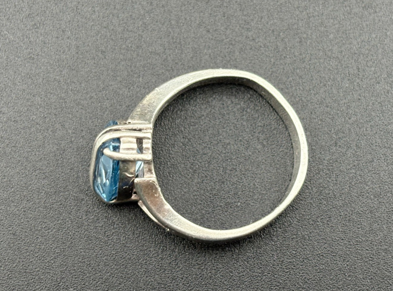 925 Sterling Silver Vintage Sky & Swiss Blue Topaz Designer Rings Sz. 8 & 8.5