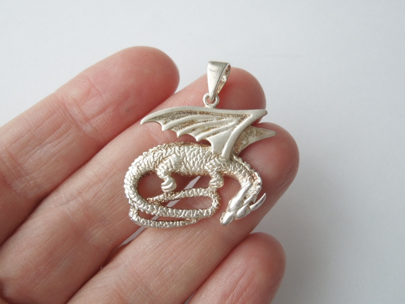 925 Sterling Silver Dragon Pendant 7.2 g/3.2 x 3.2 cm