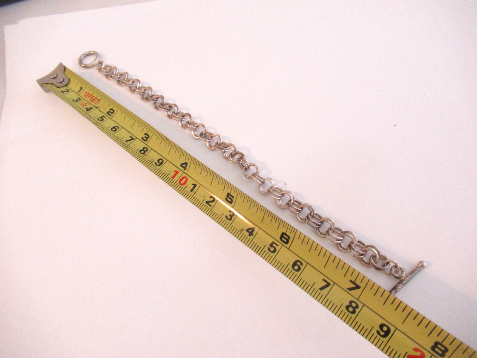 Vintage Sterling Silver 925 charm bracelet 7.5 in