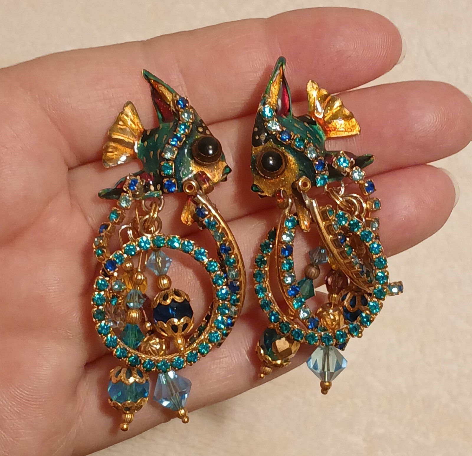 Lunch at The Ritz “Ocean Blue Loop” post earrings