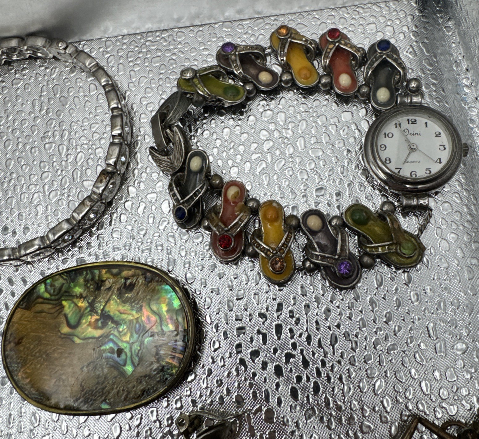 Vintage Jewelry Lot Earrings, Bracelet, Pendants, Watch And Ring! Untested!!