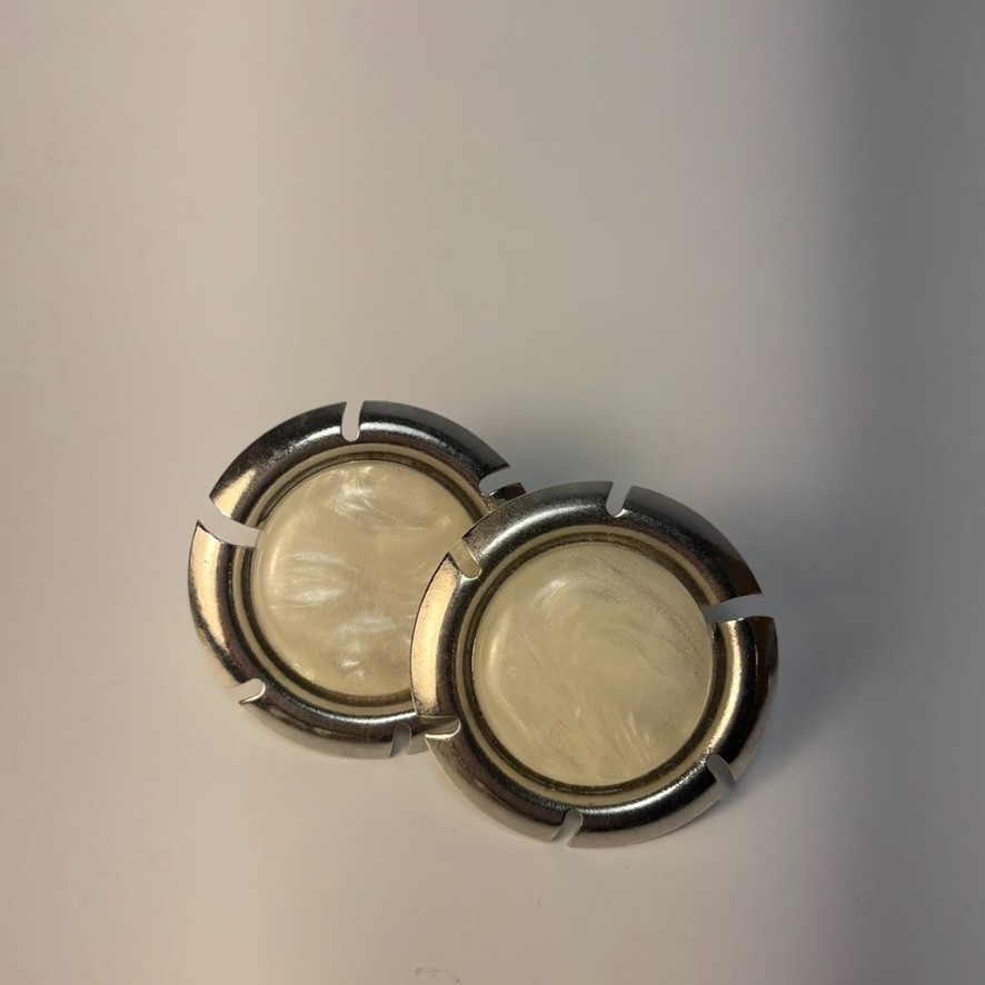 Clip On Earring Set Multicolor Geometric Rectangular Round White Gold Silver