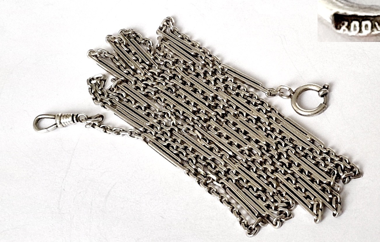Long Necklace Chain Pendant Watch Chain 800 Silver Z524
