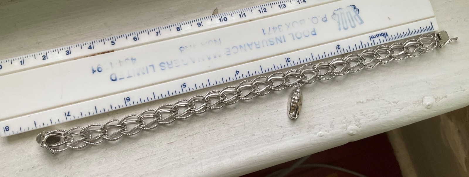 Vintage AIRFLEX USA Starter SILVER CHARM BRACELET Wearable 7 1/2” Traditional