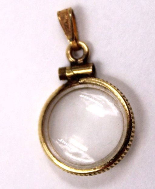 0.7g Vtg Gold Filled Bezel 12k 1/20 g.f Gold Nugget Pendant Coin Edge