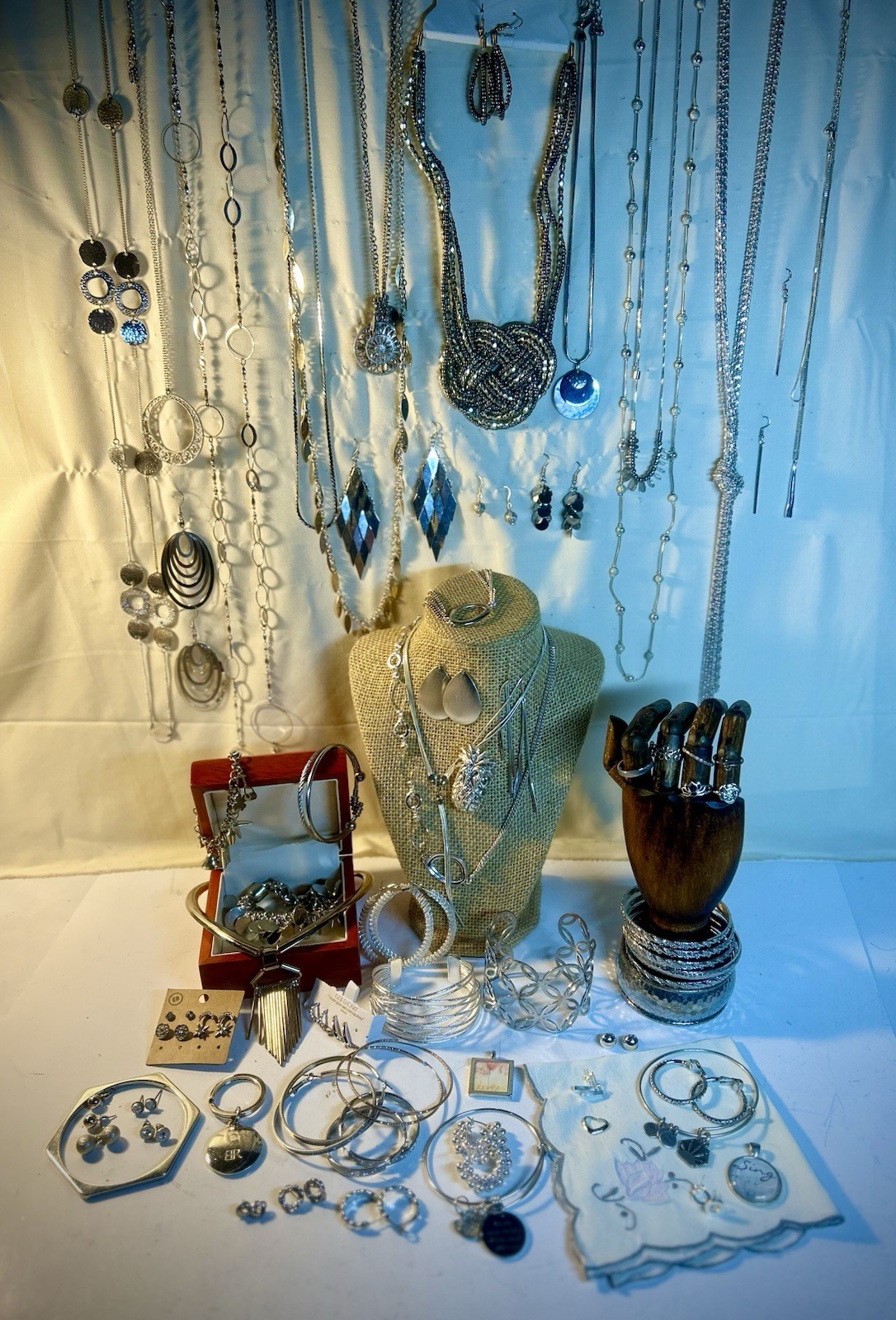 Grandma’s VTG to Mod Estate Silver-tone Jewelry Lot 100+ Pieces, Some Signed/NWT