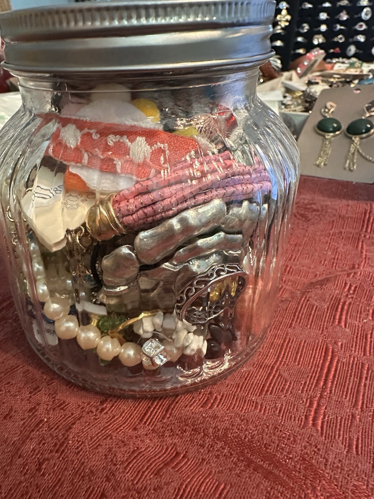 Mystery Jewelry Jar Vintage Signed Wearable Resell Gift 1970s to Current Day 1lb