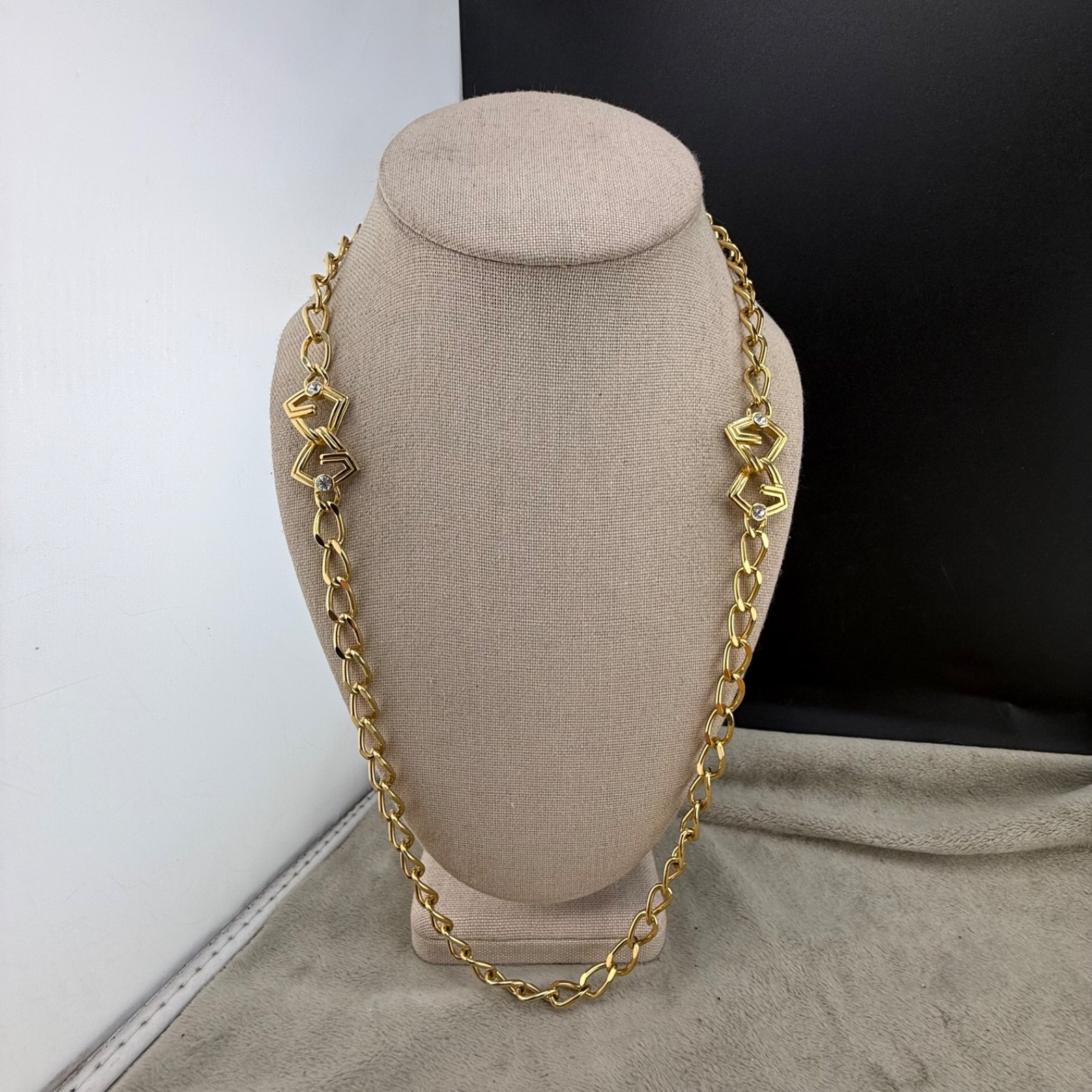 Vintage Givenchy Necklace Gold Tone SIgned 36”