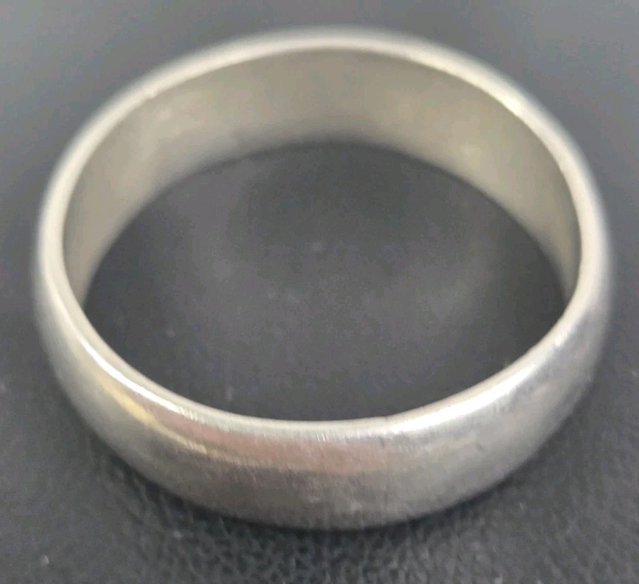 Mens Polished Band Sterling Silver Ring 925 Mexico Size 13