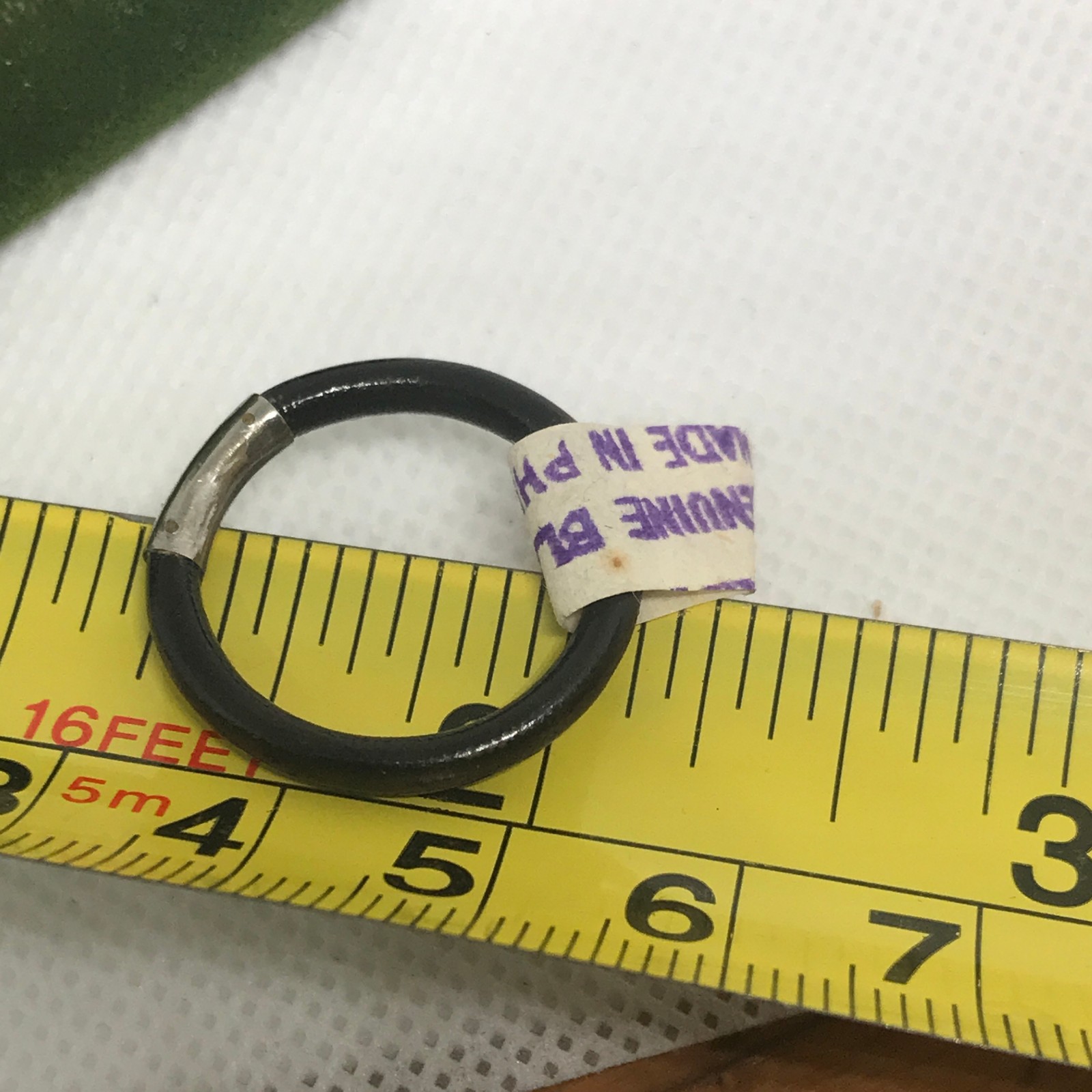 Vintage Black Coral Sterling Silver Ring Size 8 New Old Stock