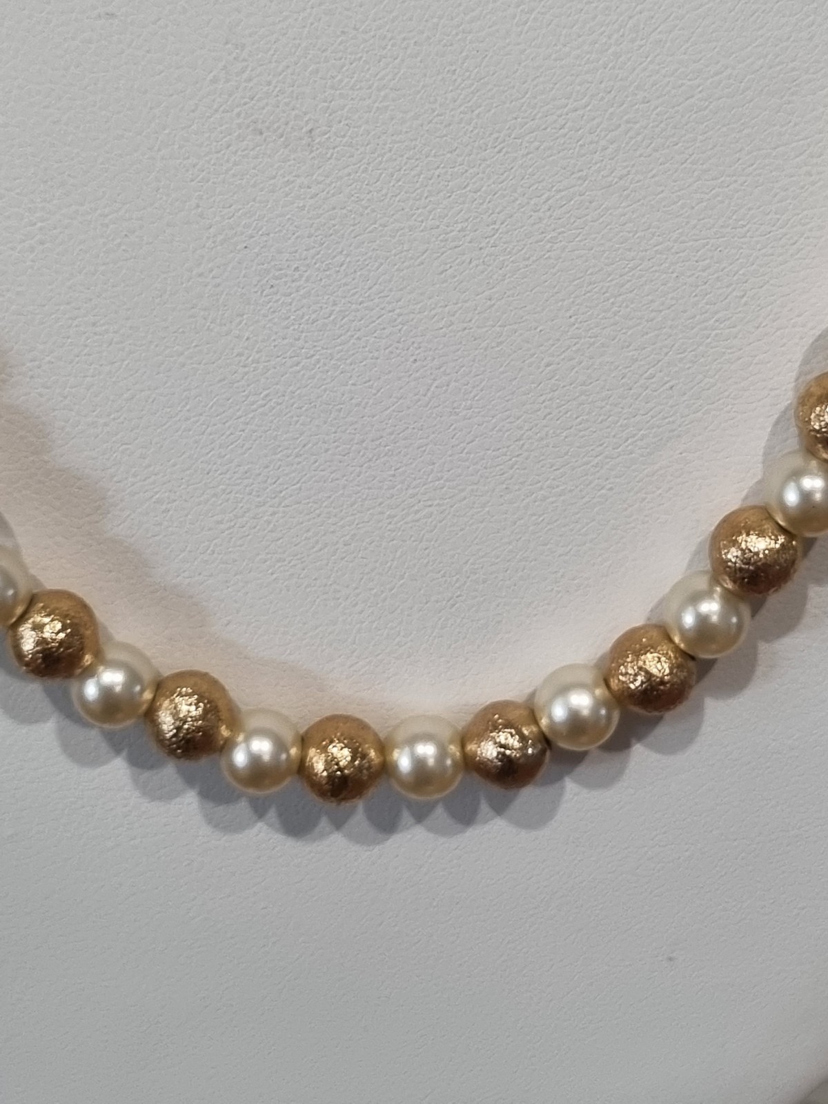 Vintage c1960s Cultured Pearl 12k Rose Gold Filled Bead Ball Necklace See Video